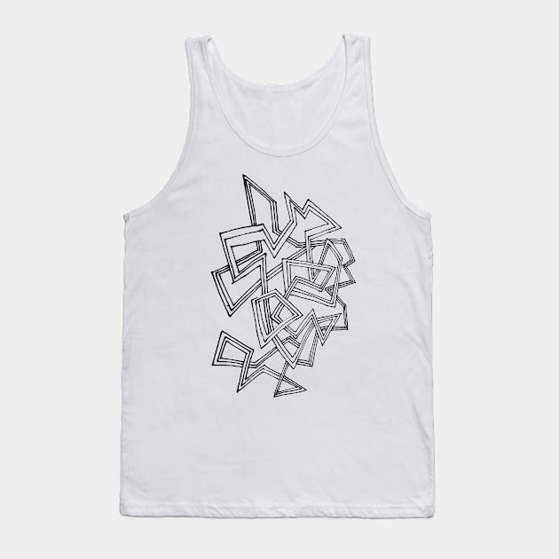 Minimal Abstract Tank Top by badlydrawnbabe